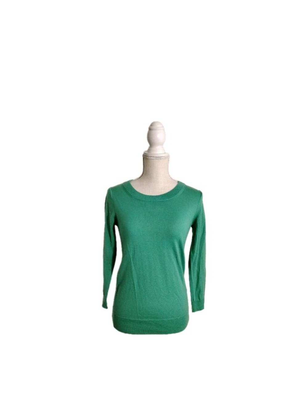J.CREW Tippi Pullover Crewneck Sweater Merino Wool Green Women's Size XS